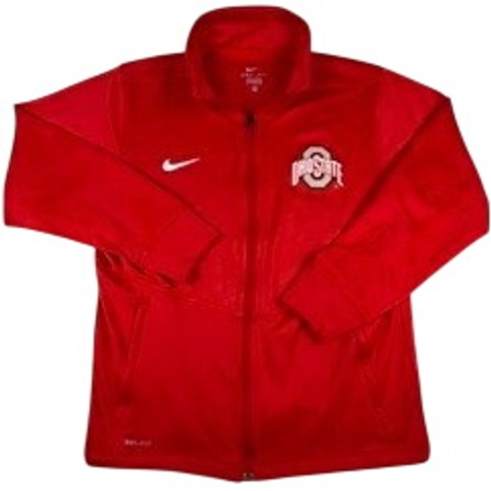 Nike Jacket Mens M Red Ohio State Buckeyes Dri-FIT Full Zip‎ Collegiate Athletic